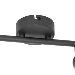 Orientalischer Spot schwarz mit Bambus 2-flammig - Rayan