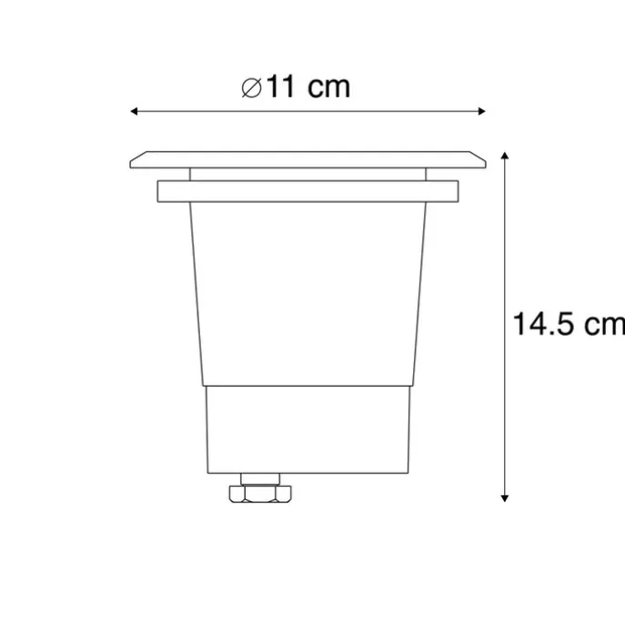 Outdoor Ground Spot Stahl 11cm IP67 - Basic Round