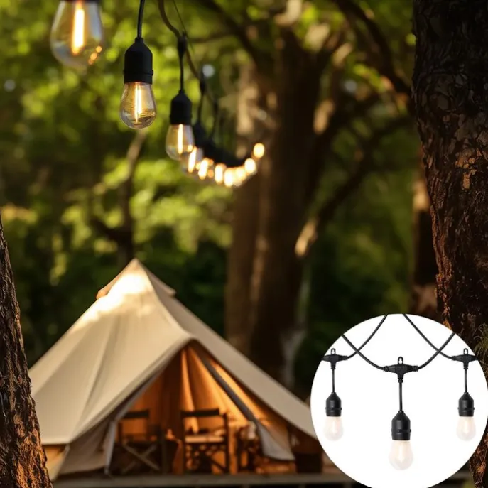 Outdoor Lichterkette 10m inkl. LED 10 Lichter Solar - Russell