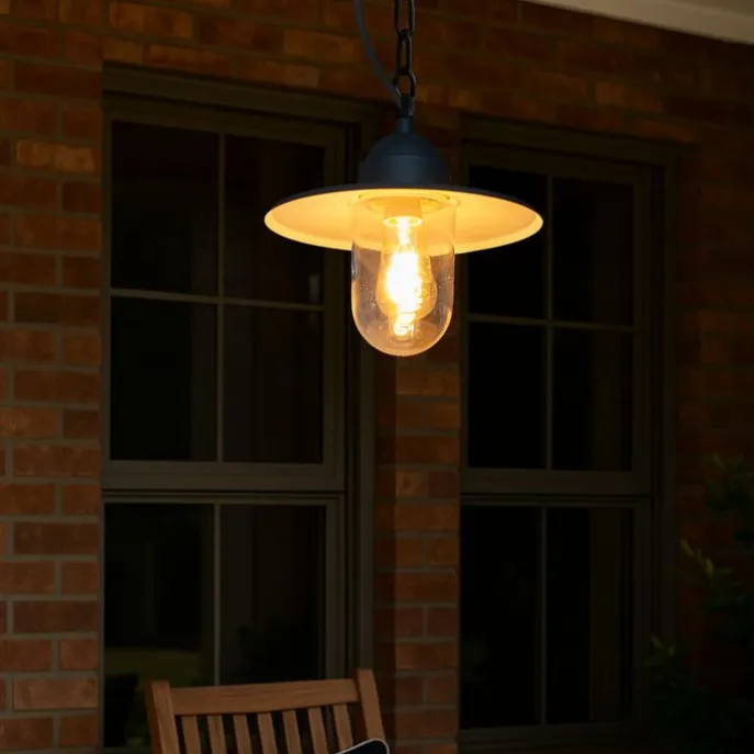 Outdoor ländliche Hängelampe anthrazit IP44 - Kansas Graphit