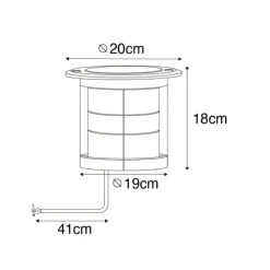 Outdoor-Bodenstrahler schwarz AR111 einstellbar IP65 - Delux Honey