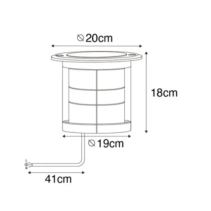 Outdoor-Bodenstrahler schwarz AR111 einstellbar IP65 - Delux Honey