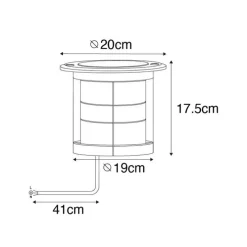 Outdoor-Bodenstrahler Stahl AR111 einstellbar IP65 - Delux Honey