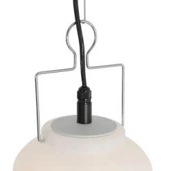 Outdoor-Hängelampe weiß 20 cm mit Stecker IP44 - Pion