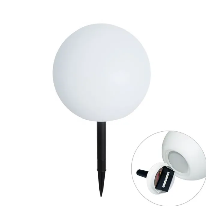 Outdoor-Leuchte weiß 30 cm inkl. LED IP44 Solar RGBW - Ludger