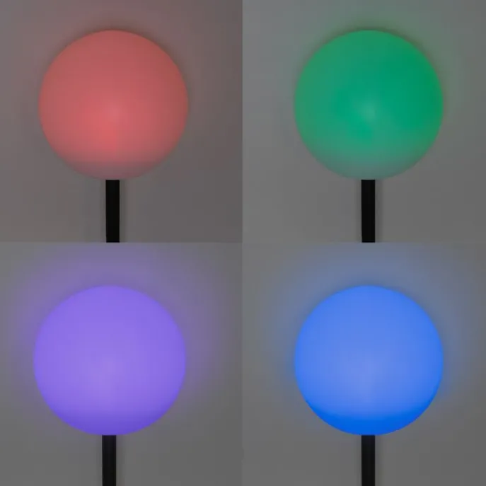 Outdoor-Leuchte weiß 30 cm inkl. LED IP44 Solar RGBW - Ludger