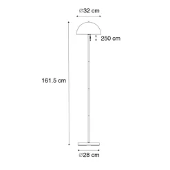 Outdoor-Stehleuchte Pilz Dunkelbronze Wiederaufladbar - Keira