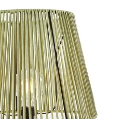 Outdoor-Stehleuchte schwarz mit grünem Seilschirm IP44 - Virginia Jayla