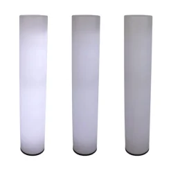 Outdoor-Stehleuchte weiß inkl. LED IP65 Wiederaufladbar RGBW - Fity