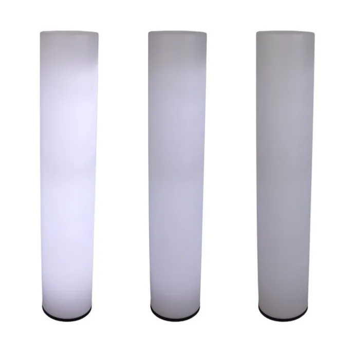 Outdoor-Stehleuchte weiß inkl. LED IP65 Wiederaufladbar RGBW - Fity