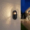 Outdoor-Wandleuchte schwarz oval IP65 - Target