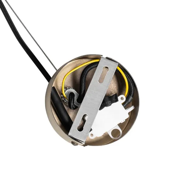 Pendelleuchte Bronze mit Bernsteinglas 13 Lichter - Bianca