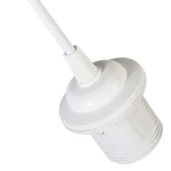 Pendelleuchte im Landhausstil weiß mit Federn - Feather