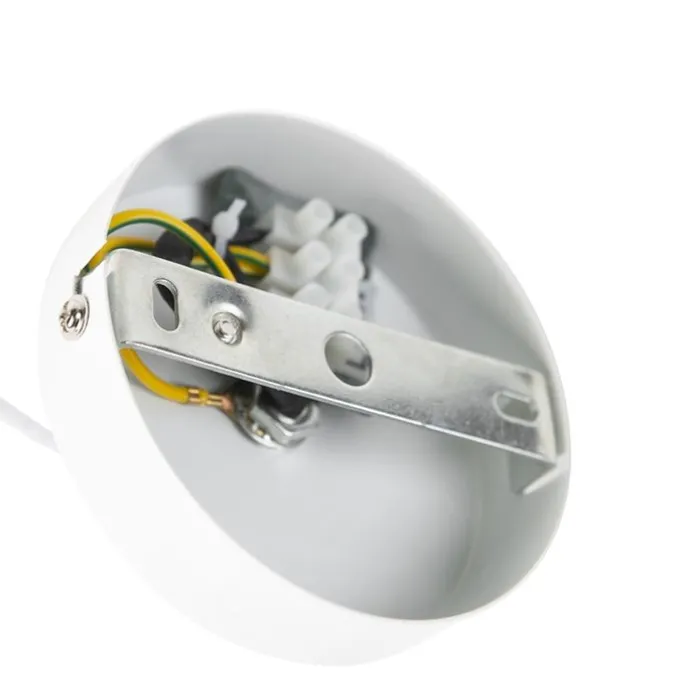 Pendelleuchte im Landhausstil weiß mit Rattan - Rattan