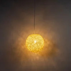 Pendelleuchte im Landhausstil weiße Kugel 35cm - Corda