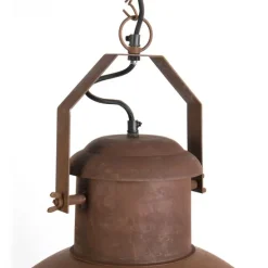 Pendelleuchte rost mit goldener Innenseite - Engine