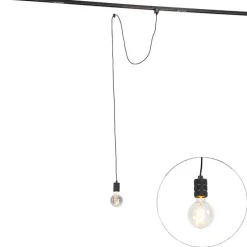 Pendelleuchte schwarz für Schienensystem 1-phasig - Iconic Cavalux