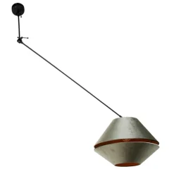 Pendelleuchte Schwarz mit Doppeltem Samtlampenschirm Grün mit Goldener Innenseite - Blitz