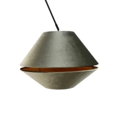 Pendelleuchte Schwarz mit Doppeltem Samtlampenschirm Grün mit Goldener Innenseite - Blitz