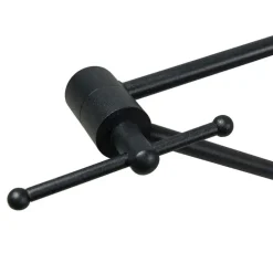 Pendelleuchte Schwarz mit Doppeltem Samtlampenschirm Blattdesign und Beige - Blitz