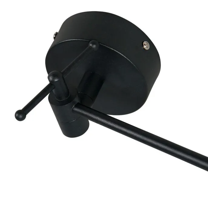 Pendelleuchte Schwarz mit Doppeltem Samtlampenschirm Blattdesign und Beige - Blitz