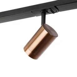 1-Phasen-Schienensystem dunkelbronze mit 4 Strahlern und I-Netzteil quadratisch - Jeana