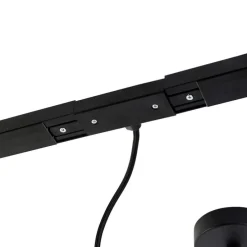 1-Phasen-Schienensystem dunkelbronze mit 4 Strahlern und 1 Netzteil rund - Jeana