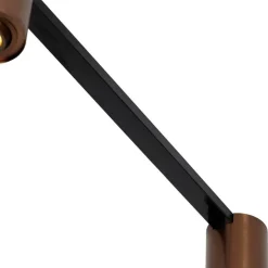 1-Phasen-Schienensystem mit 5 Spots in Dunkelbronze und Schwarz - Rondoo Up