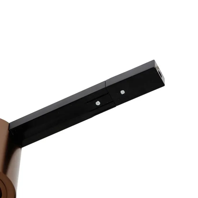 1-Phasen-Schienensystem mit 5 Spots in Dunkelbronze und Schwarz - Rondoo Up