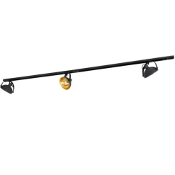 1-Phasen-Schienensystem mit 3 Strahlern schwarz verstellbar - Magnax