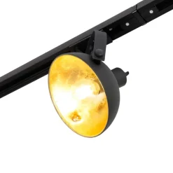 1-Phasen-Schienensystem mit 3 Strahlern schwarz verstellbar - Magnax