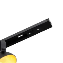 1-Phasen-Schienensystem mit 3 Strahlern schwarz verstellbar - Magnax