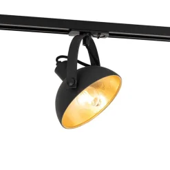 1-Phasen-Schienensystem mit 3 Strahlern schwarz verstellbar - Magnax