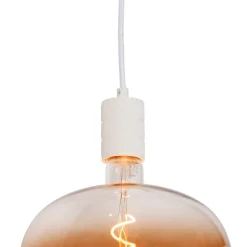 1-Phasen-Schienensystem mit 3 Strahlern und Hängelampen weiß - Cavalux Jeana