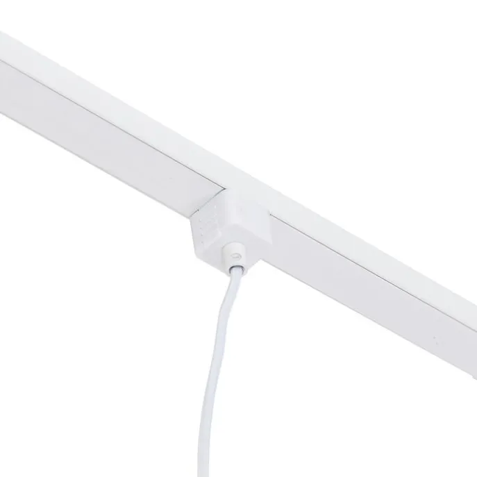 1-Phasen-Schienensystem mit 3 Strahlern und Hängelampen weiß - Cavalux Jeana