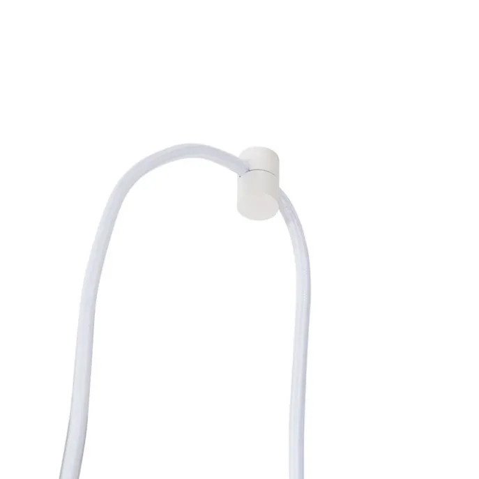 1-Phasen-Schienensystem mit 3 Strahlern und Hängelampen weiß - Cavalux Jeana