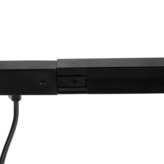 1-Phasen-Schienensystem schwarz mit 4 Strahlern und I-Netzteil quadratisch - Jeana