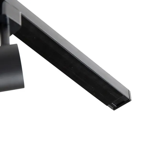 1-Phasen-Schienensystem schwarz mit 4 Strahlern und I-Netzteil quadratisch - Jeana