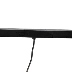 1-Phasen-Schienensystem schwarz mit 4 Strahlern und I-Netzteil quadratisch - Jeana