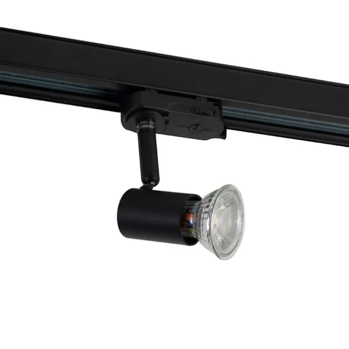 3-Phasiger Schienenstrahler schwarz GU10 50mm - 3-Phasig Jeany