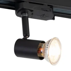 3-Phasiger Schienenstrahler schwarz GU10 50mm - 3-Phasig Jeany