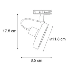 1-phasiger Schienenstrahler schwarz - Iconic Go