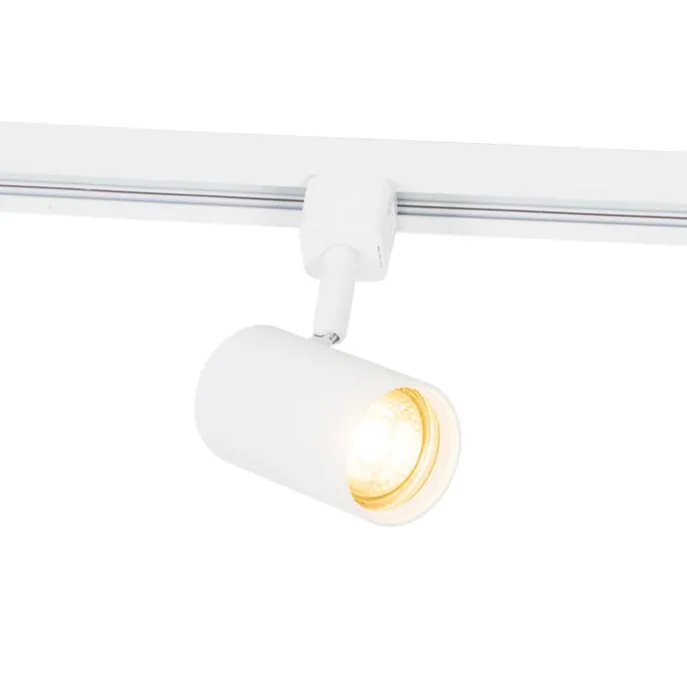 1-Phasiges Schienensystem mit 6 verstellbaren weißen Strahlern - Magnax Jeana