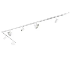 1-Phasiges Schienensystem mit 6 verstellbaren weißen Strahlern - Magnax Jeana