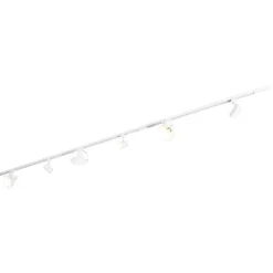 1-Phasiges Schienensystem mit 6 verstellbaren weißen Strahlern - Magnax Jeana