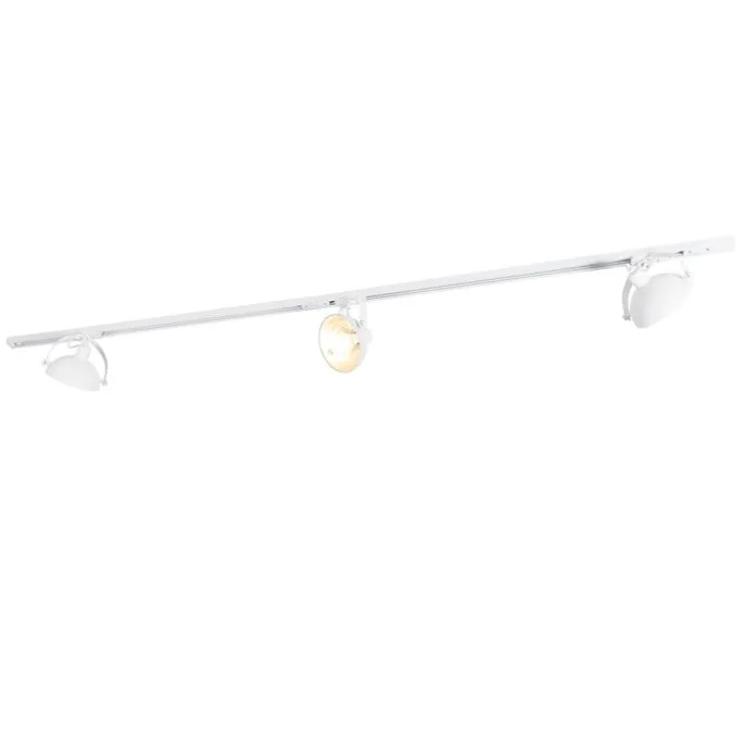 1-Phasiges Schienensystem mit 3 verstellbaren Strahlern weiß - Magnax