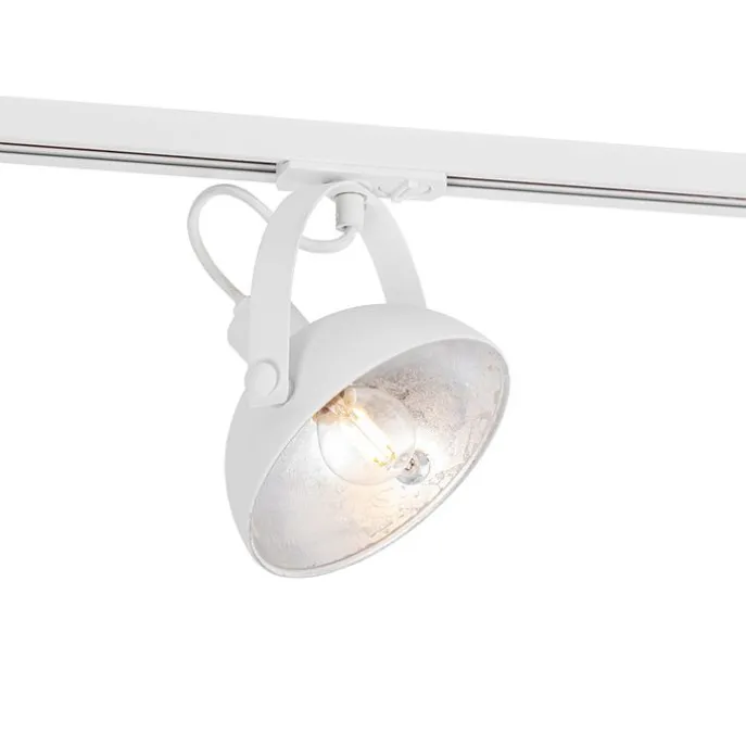 1-Phasiges Schienensystem mit 3 verstellbaren Strahlern weiß - Magnax