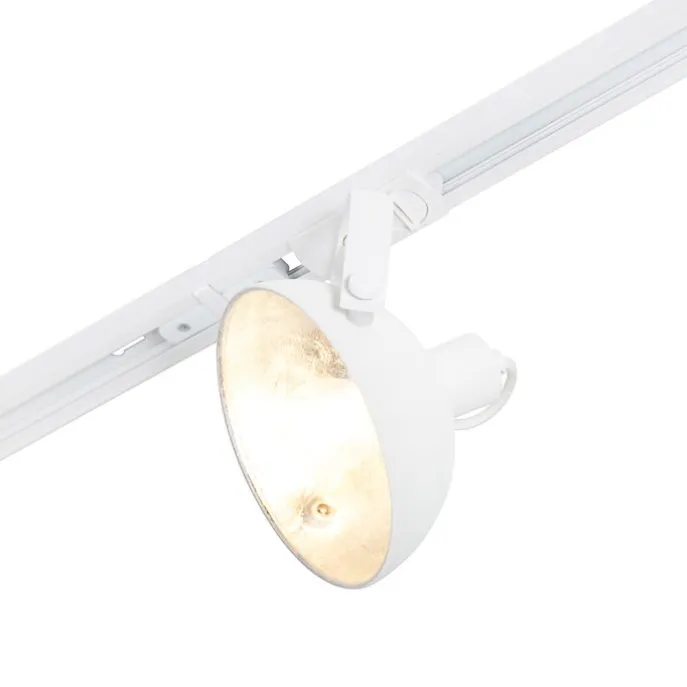 1-Phasiges Schienensystem mit 3 verstellbaren Strahlern weiß - Magnax