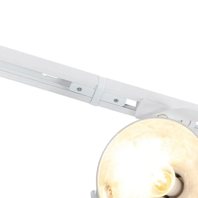 1-Phasiges Schienensystem mit 3 verstellbaren Strahlern weiß - Magnax