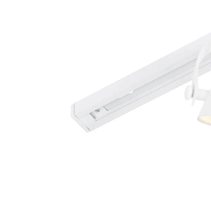 1-Phasiges Schienensystem mit 3 verstellbaren Strahlern weiß - Magnax